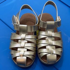 The Children's Place Metallic Gold Kids Strappy Sandals